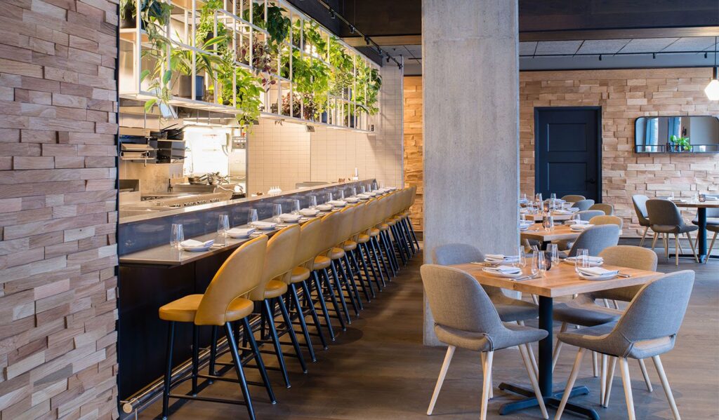 Inside view of Chloe restaurant in Washington DC in the Navy Yard Area